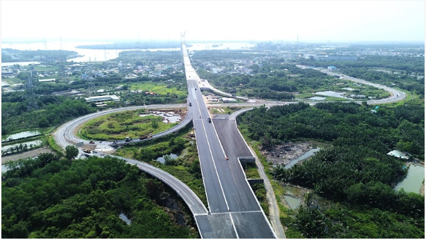 连接 Ben Luc - Long Thanh 高速公路的交叉路口