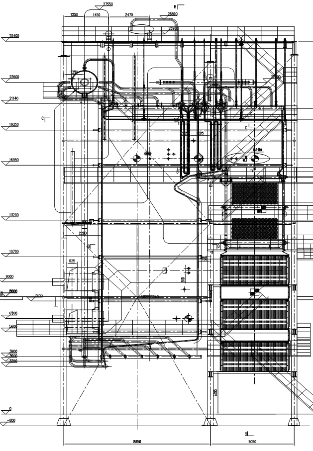 吉化炼油厂 130t/h 中温中压燃气锅炉