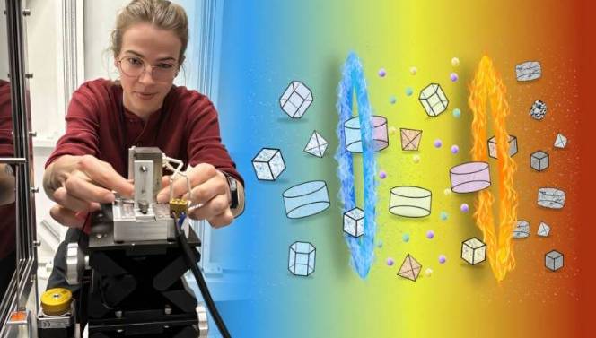 暑期实习生 Natalie Yaw(左)为《无机化学前沿》杂志的封面内页创作了一幅艺术图像(右)，她的研究成果发表于该杂志