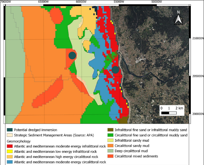 埃斯波森德的地貌、疏浚地点及感兴趣的沉积区。图片来源:Applied Energy (2024)