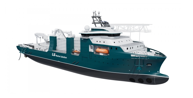 LS Marine Solutions 的新型世界级 HVDC 安装船的鸟瞰图