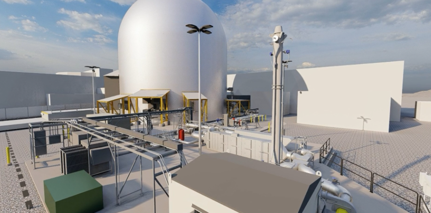 NRIC DOME 微反应器试验台示意图。（图片：NRIC）