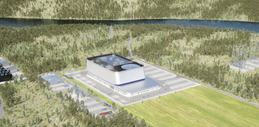 克林奇河小型模块化反应堆(SMR)效果图。(图片:TVA)