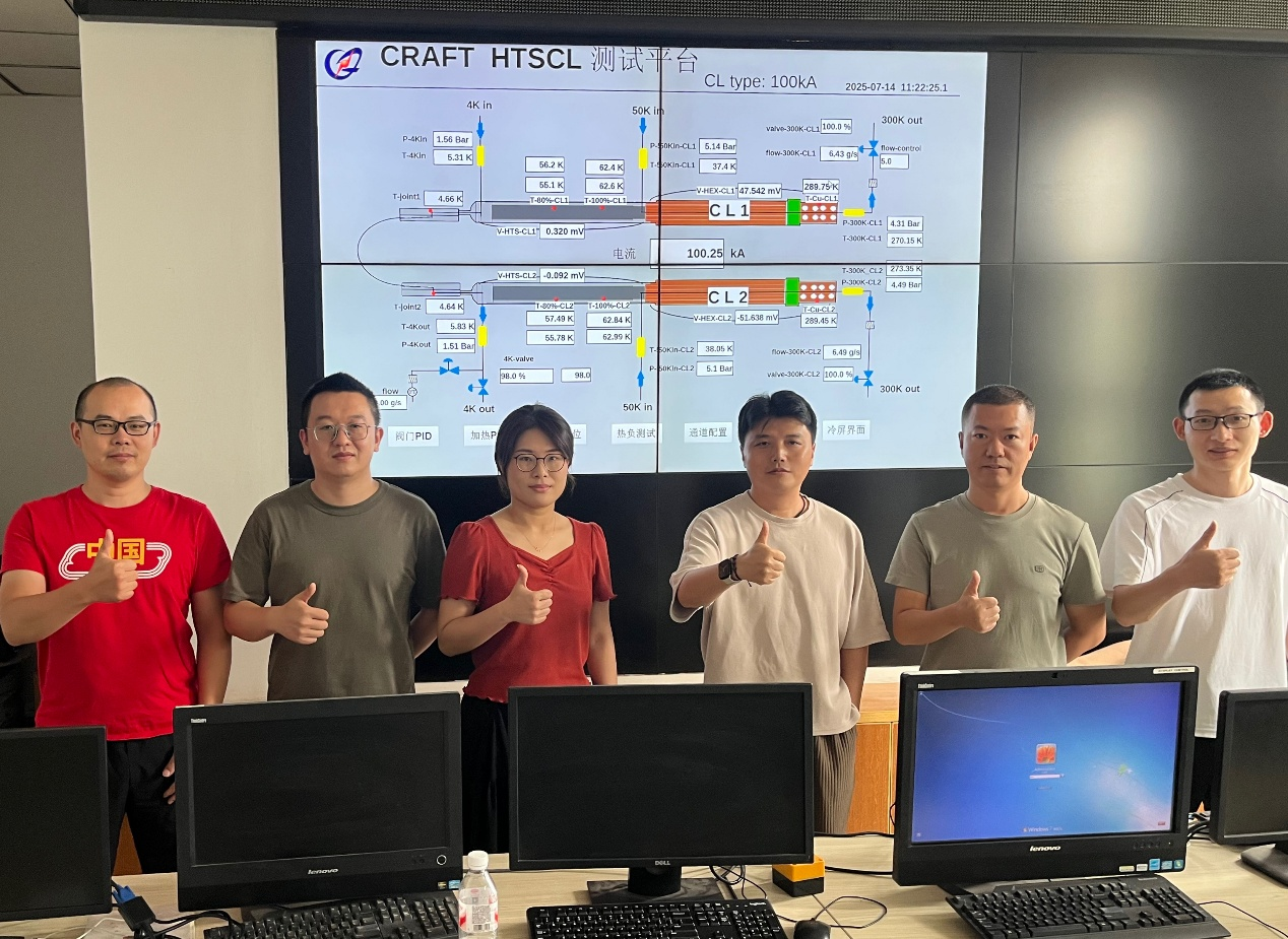 CRAFT 100kA高温超导电流引线通过性能测试
