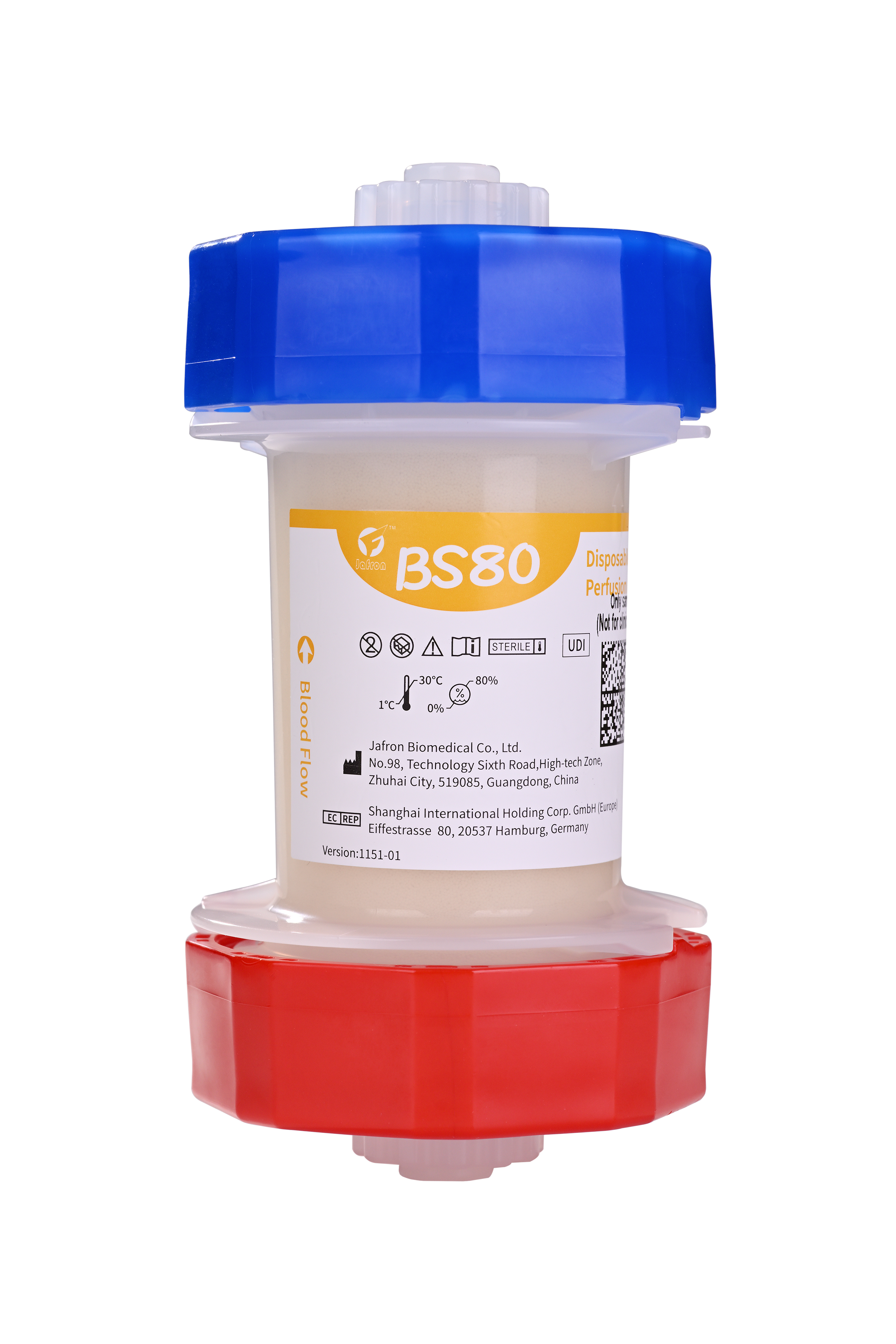 BS80 Adsorvedor de Bilirrubina Plasmática de Uso Único