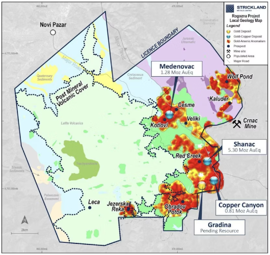Rogozna 项目平面图。