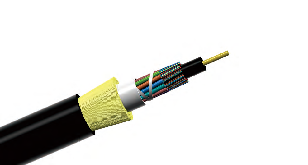 Câble optique autoportant entièrement diélectrique à simple gaine ADSS