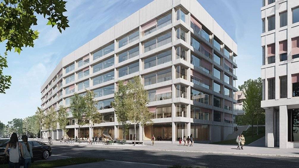 位于伯尔尼大学 Inselareal 站点的 Implenia 医学研究和培训中心(i©Bau- und Verkehrsdirektion des Kantons Bern)