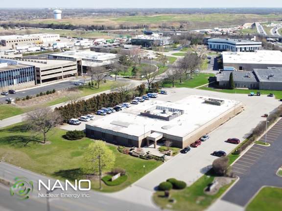 图 1 – NANO Nuclear Energy Inc. 在伊利诺伊州奥克布鲁克 2.75 英亩土地上收购了 23,537 平方英尺的设施,以支持 KRONOS MMR ™ 微反应堆能源系统的建设。