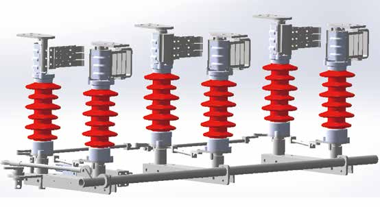 GW4-12/24双柱水平开启式高压交流隔离开关