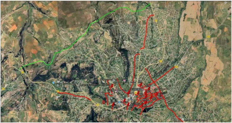 绿线标示位置为13.5公里环城公路