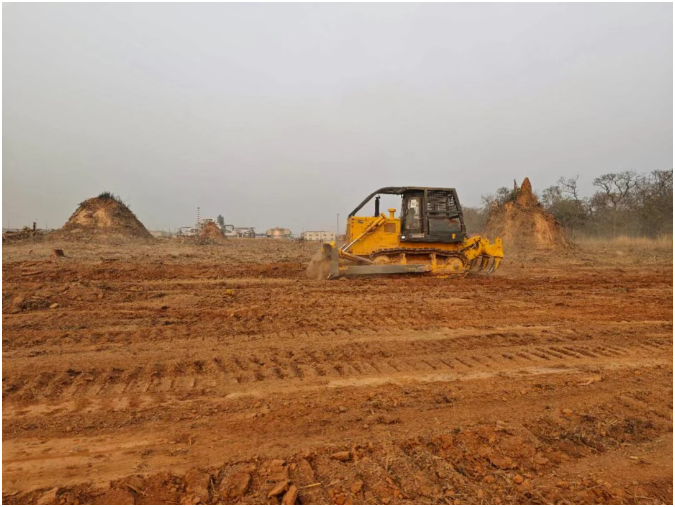 图为场地清表工作现场