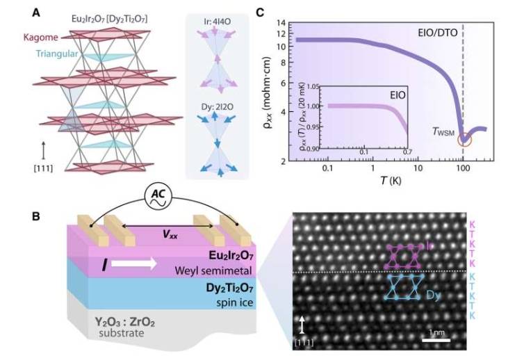 EIO/DTO 的晶体结构及其电阻率的温度依赖性