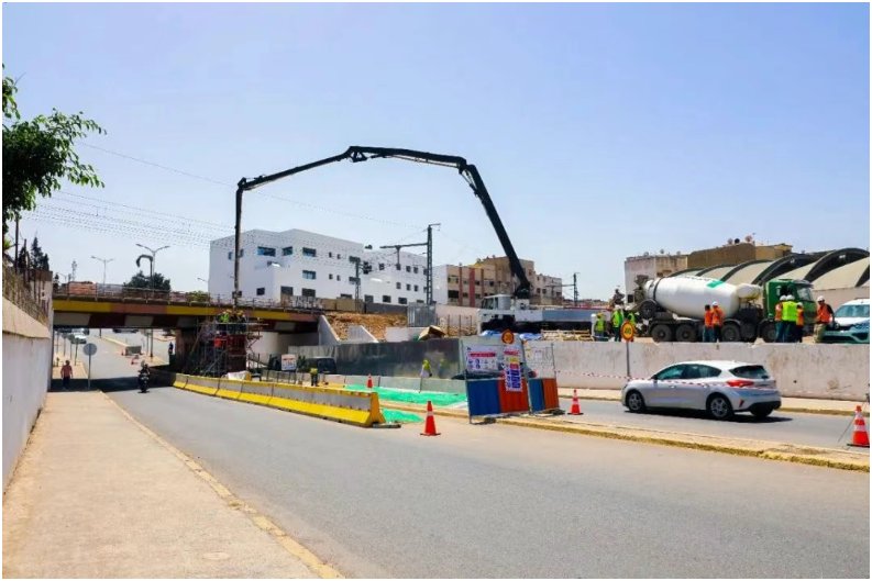 PRA2312铁路桥P1桥墩浇筑现场