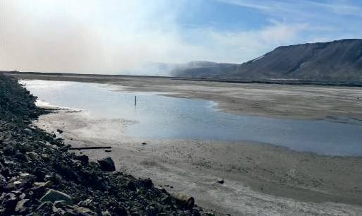 硫化铂铜镍矿浮选富集尾矿库全景