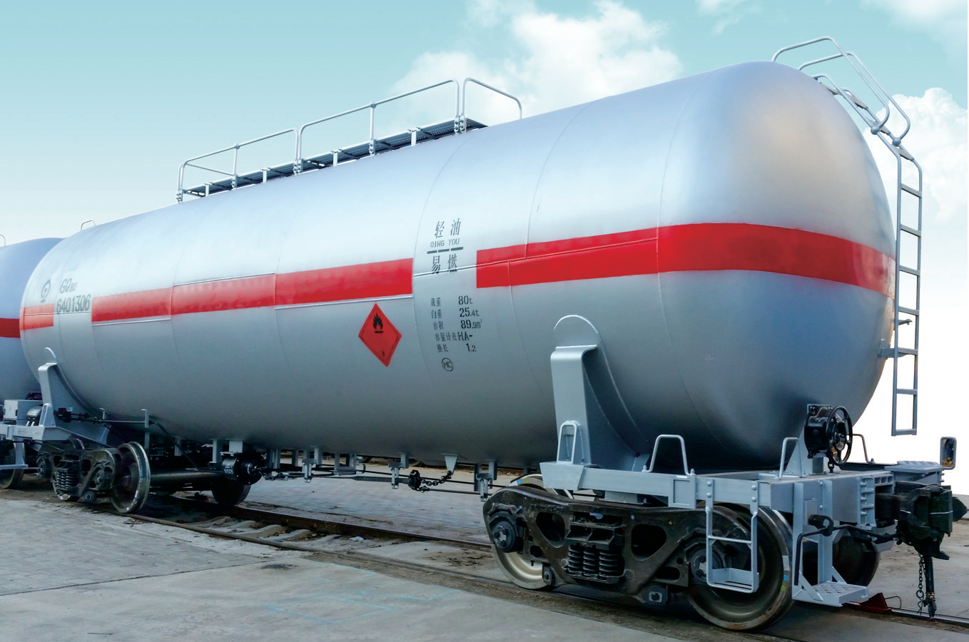 Vagão-Tanque Tipo GQ80 para Óleos Leves