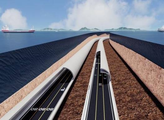 海底隧道效果图。 浙江交通集团 供图