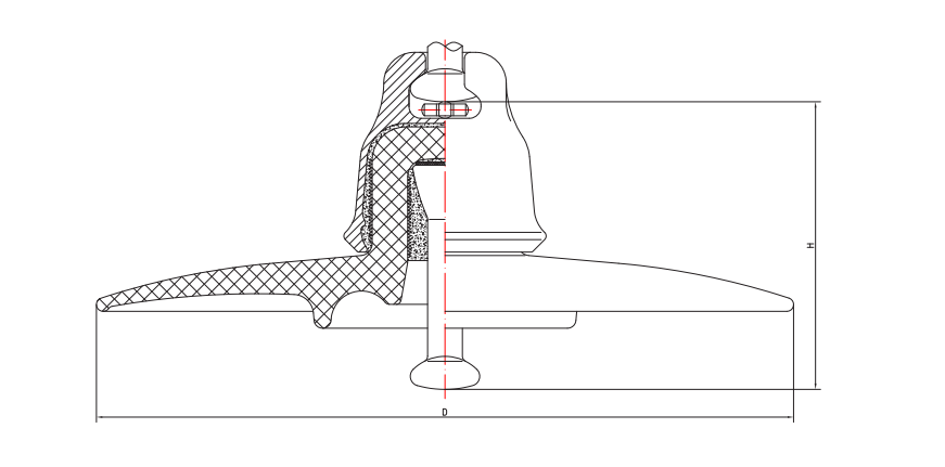 Фарфоровый подвесной дисковый изолятор переменного тока (тип соломенной шляпы)