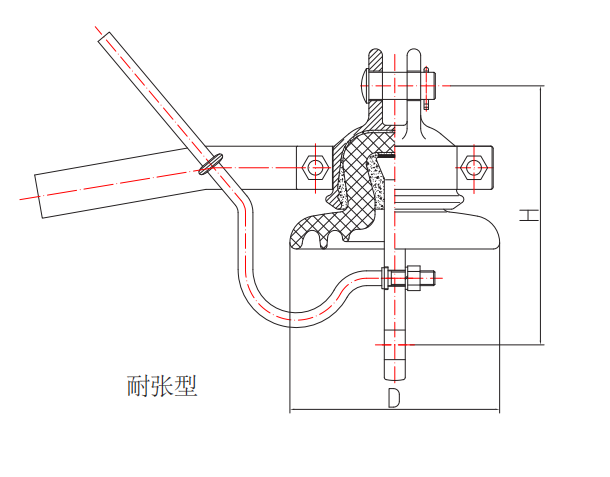 Фарфоровый изолятор для провода заземления (растяжительный тип)