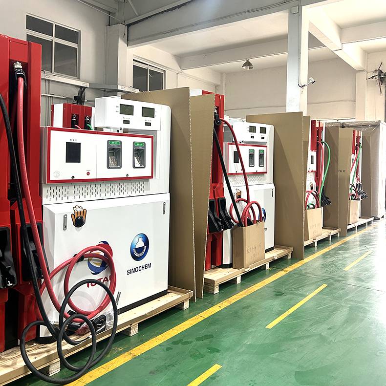 L型双油品四枪加油机丨豪升牌丨双油品四枪智慧型 L型加油机 IC卡 税控 防爆 无感支付 加油站 ATEX OIML认证 油气回收 新国标 可选配小票打印柴油汽油通用