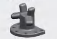 Cavilha de amarração tipo galho de cervo