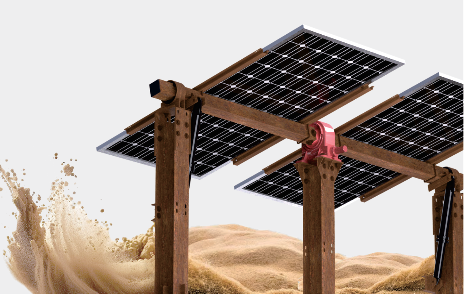 Sistema de Rastreamento em Aço Resistente às Intempéries Tianzhuo