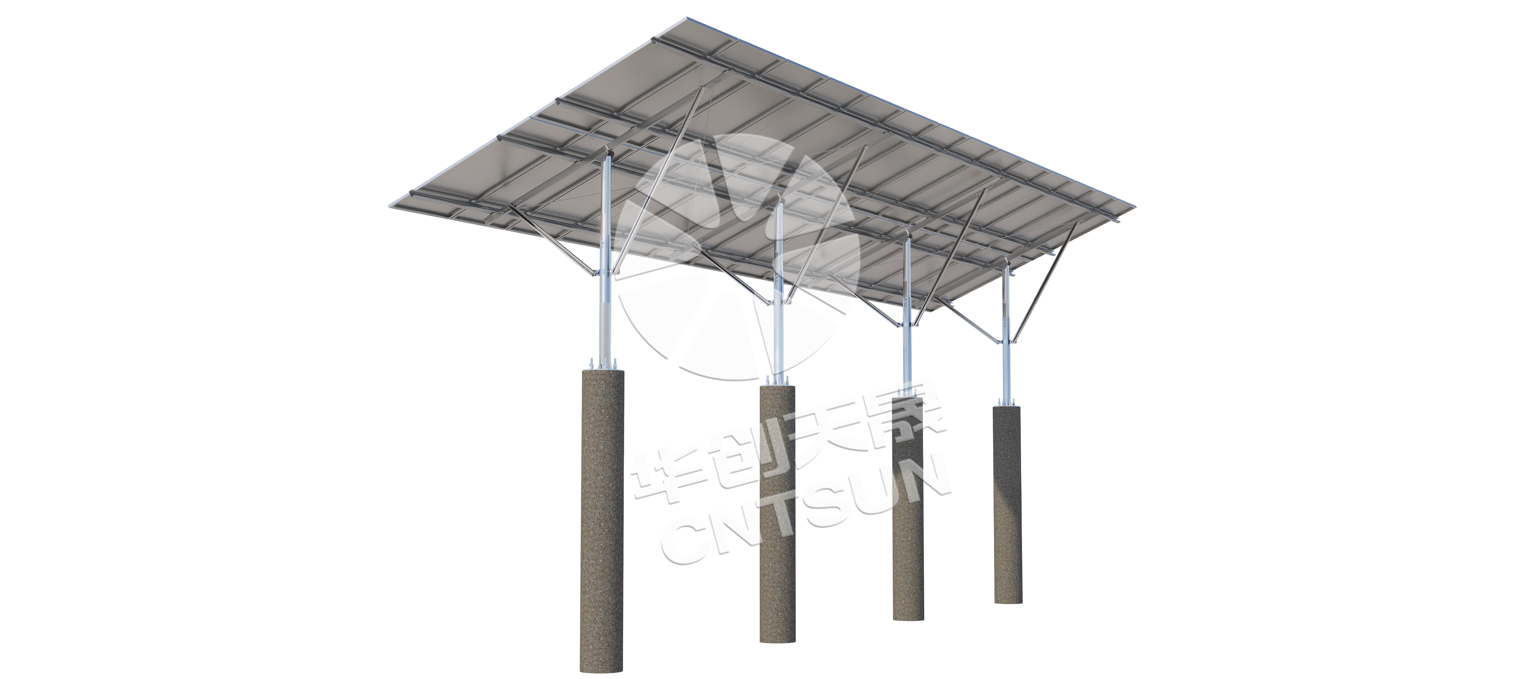 Support fixe à colonne unique pour sol