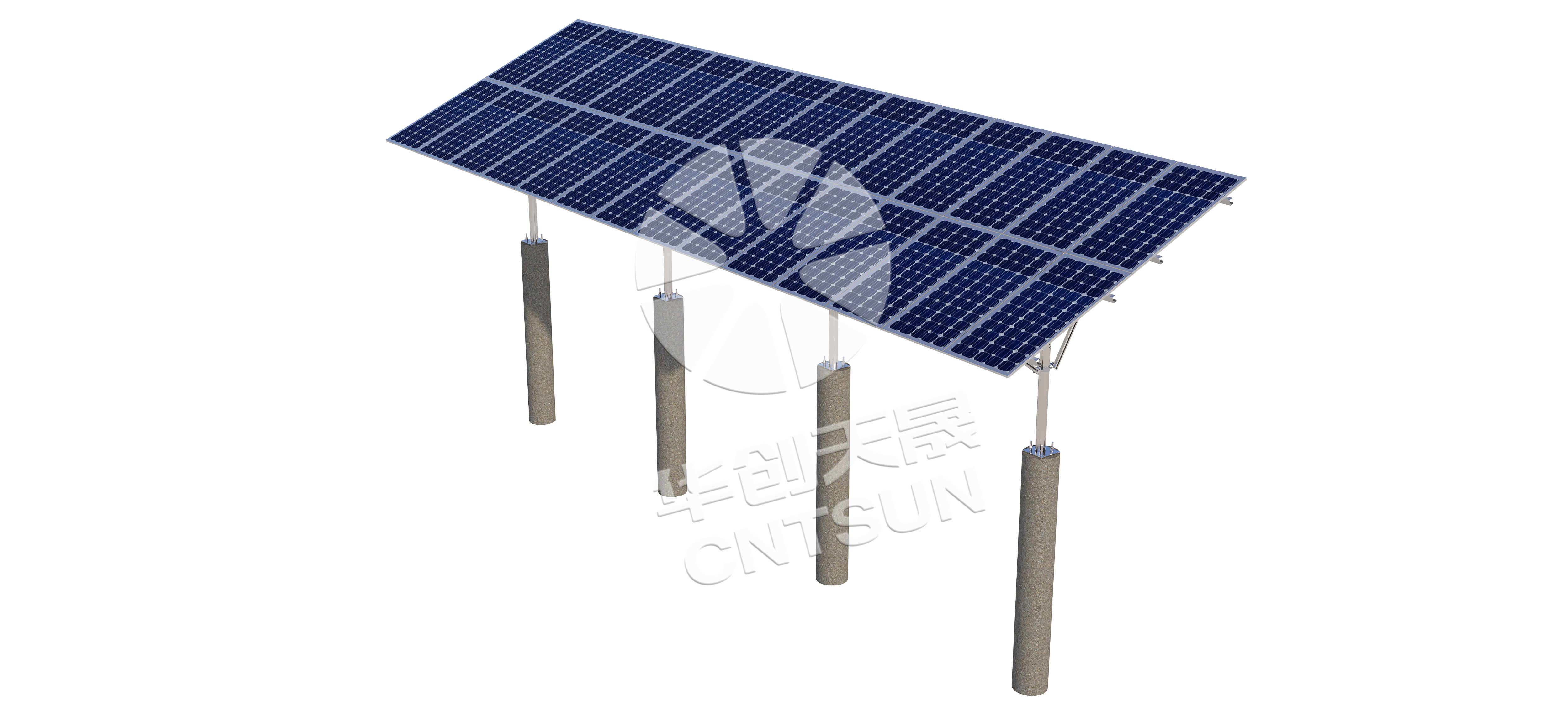 Support fixe à colonne unique pour sol