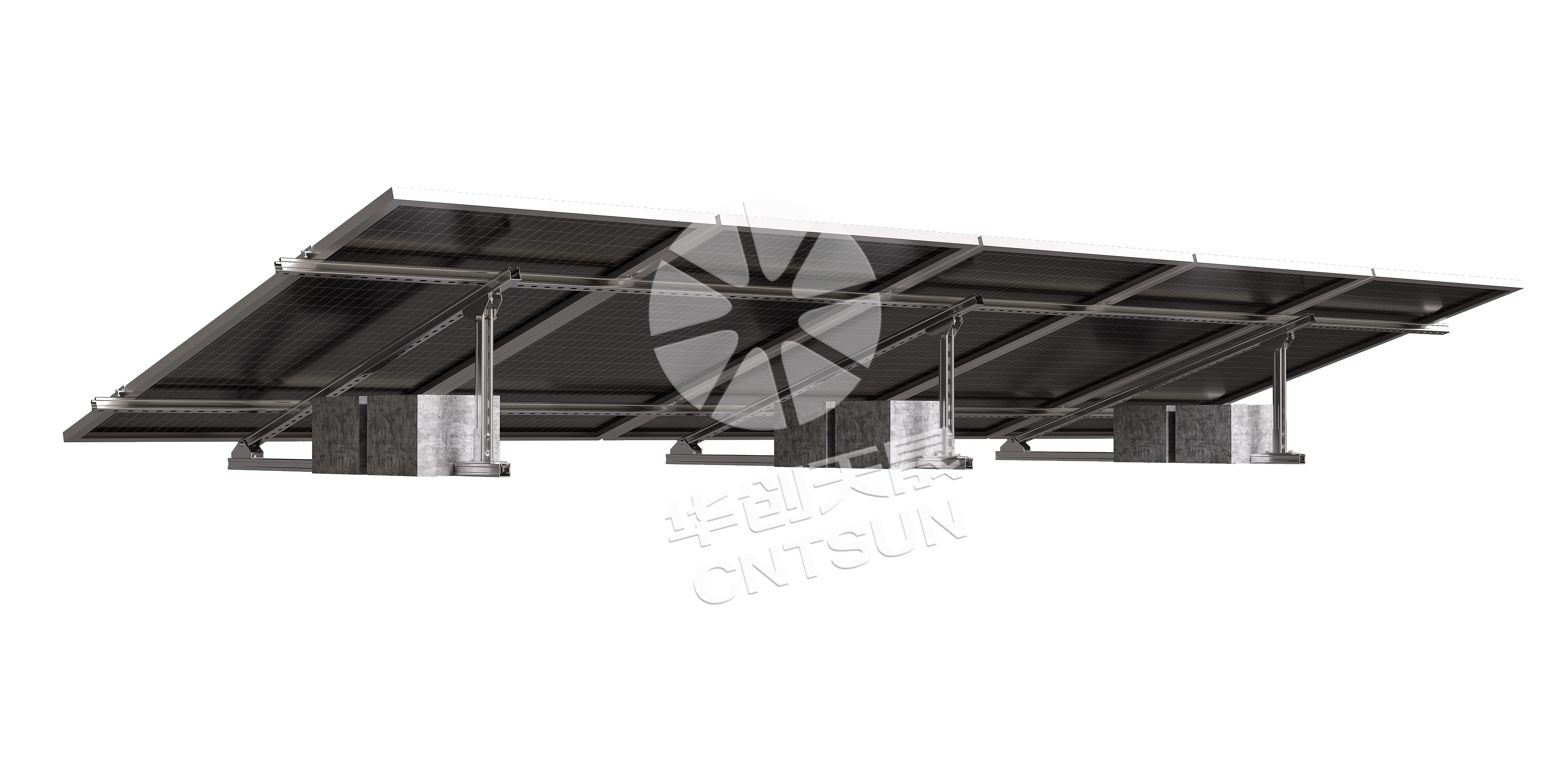 Suporte fotovoltaico triangular