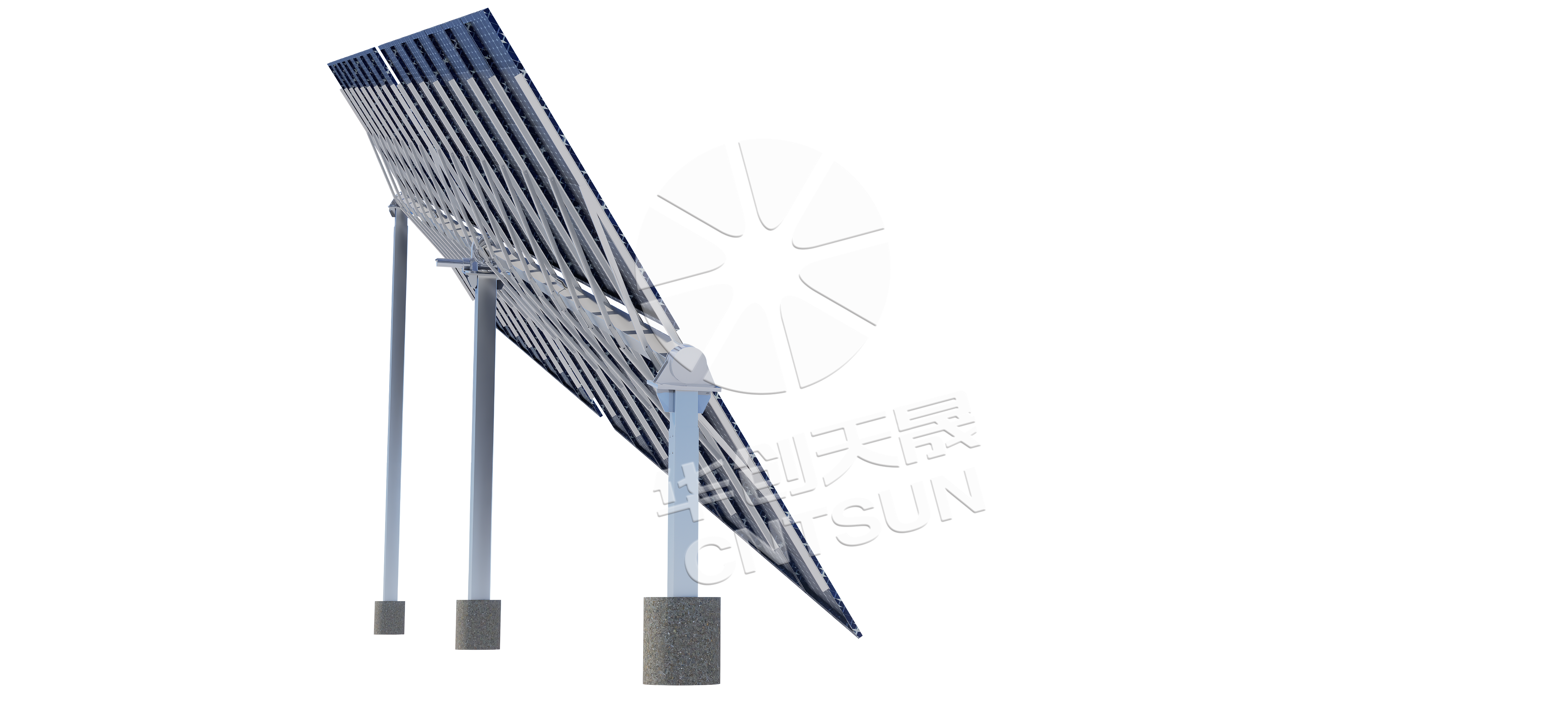 Suporte de eixo simples inclinado