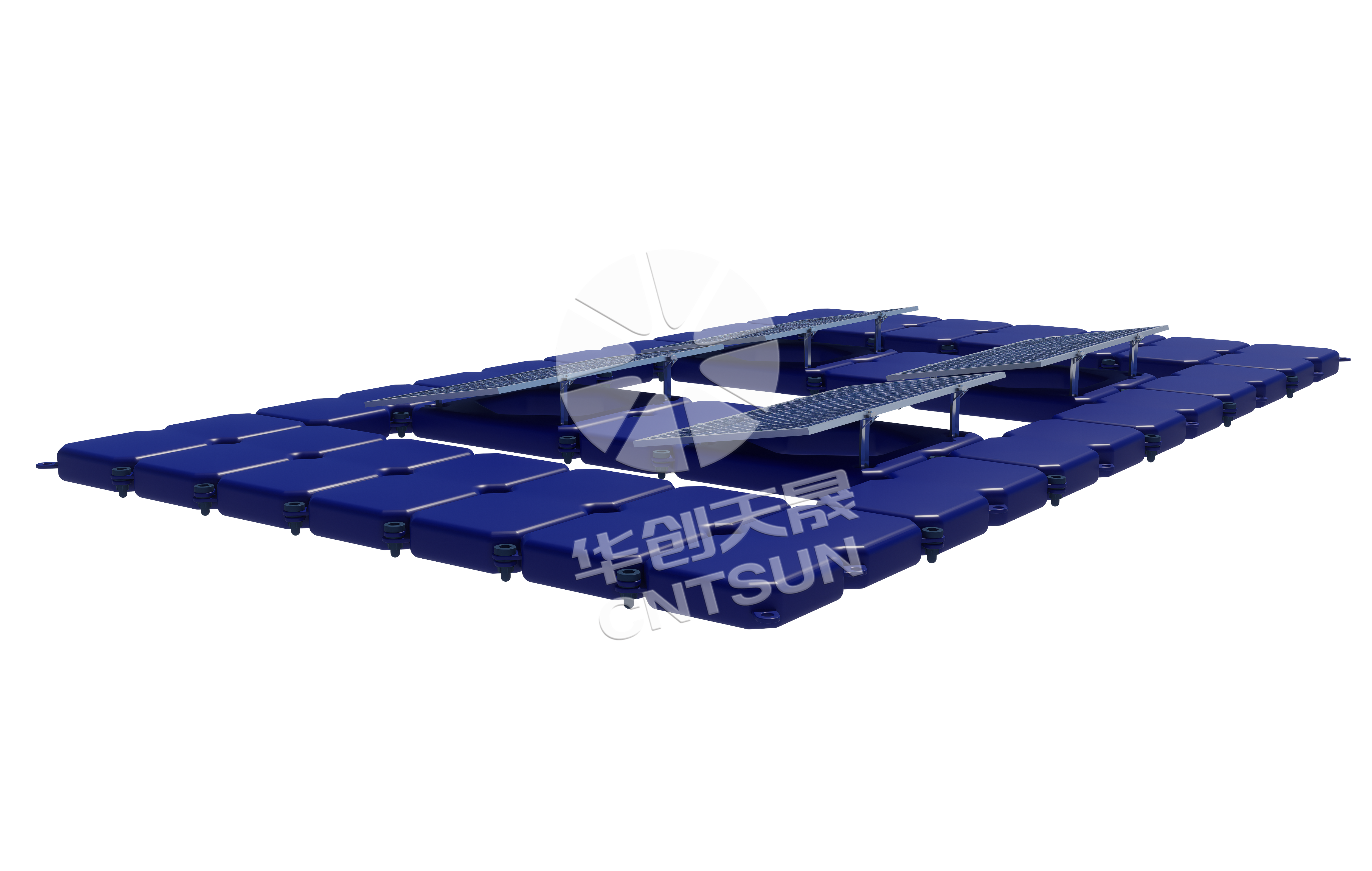 Sistema de suporte flutuante na superfície da água