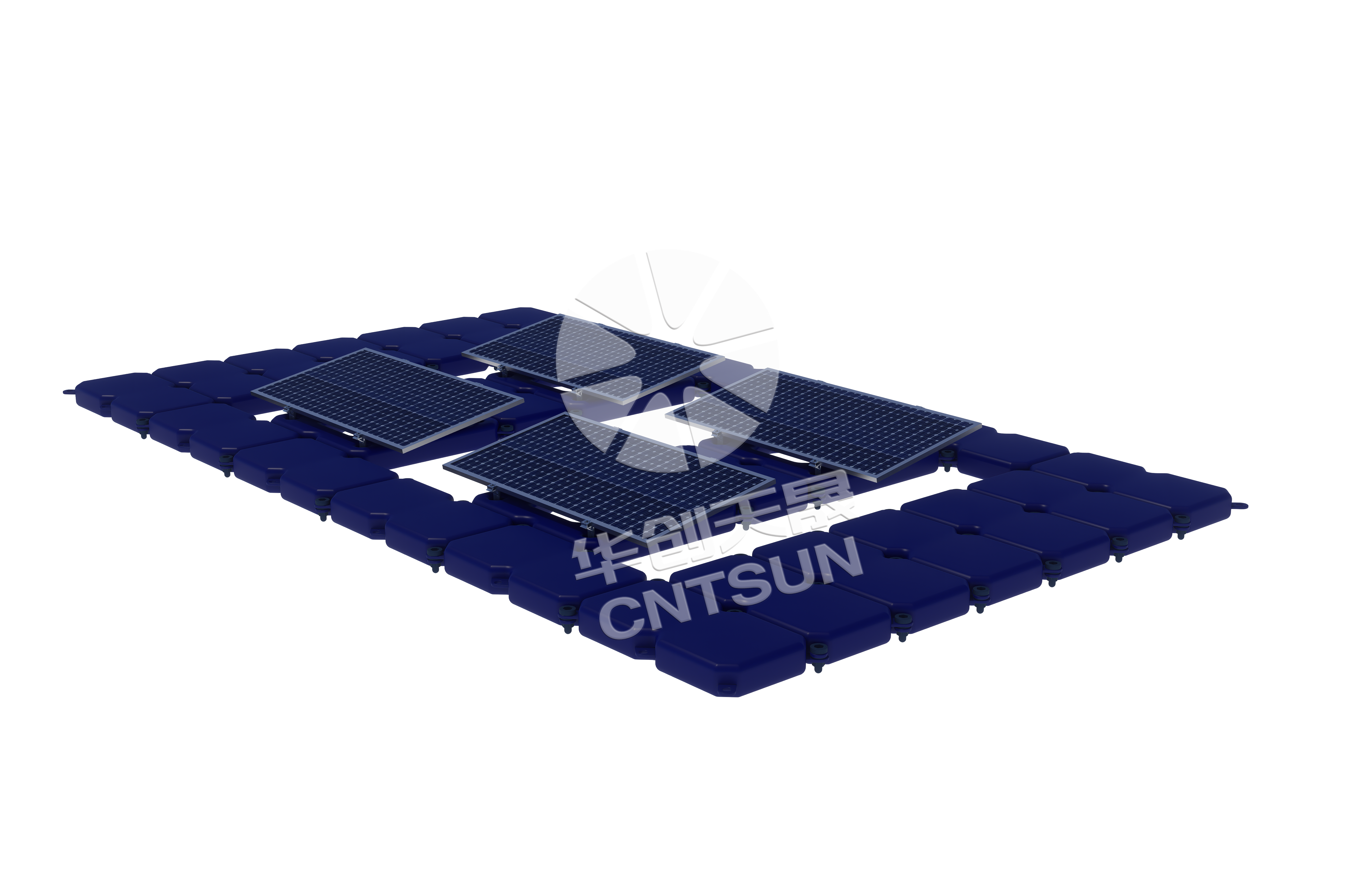 Sistema de suporte flutuante na superfície da água