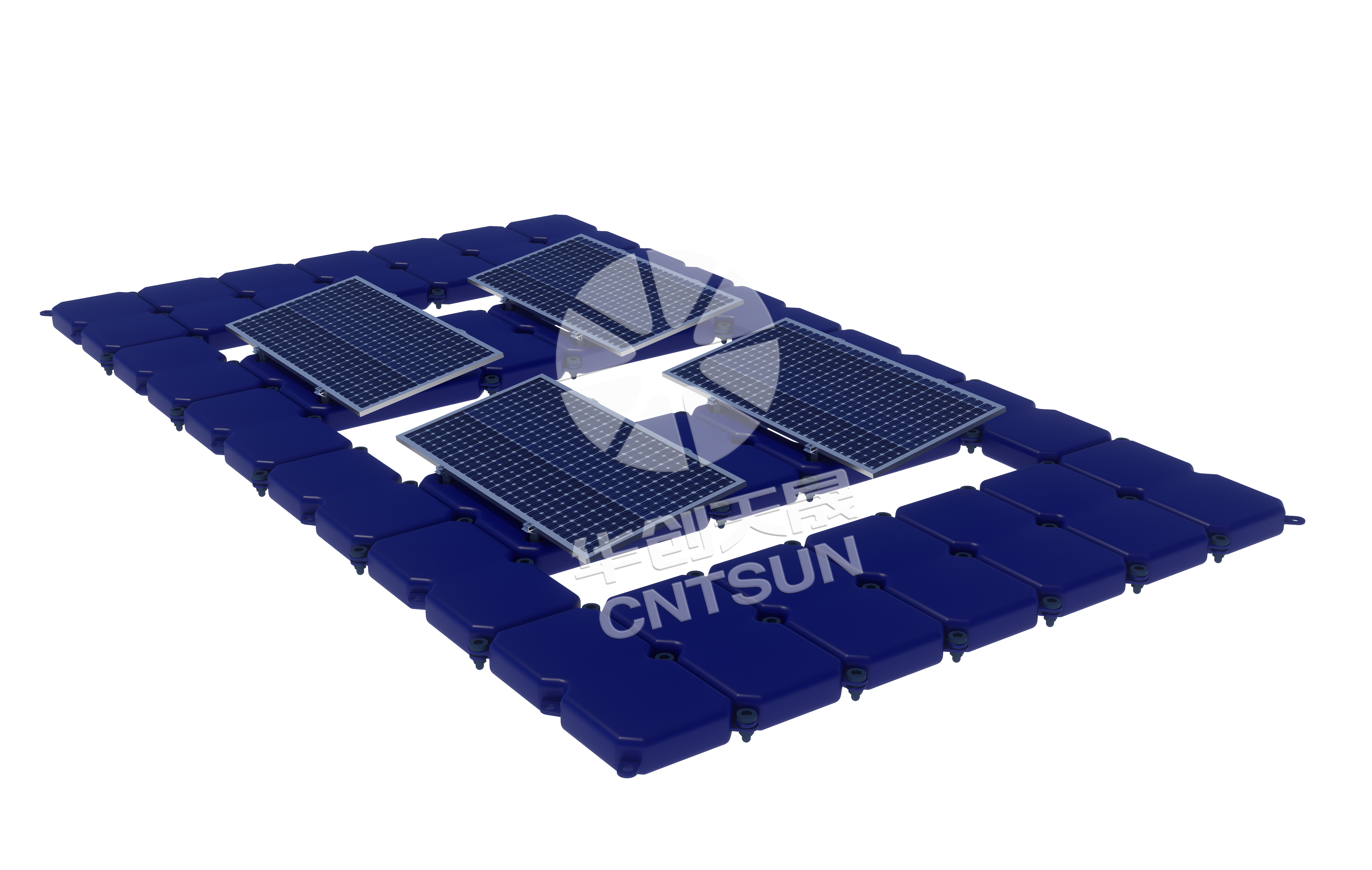 Sistema de suporte flutuante na superfície da água