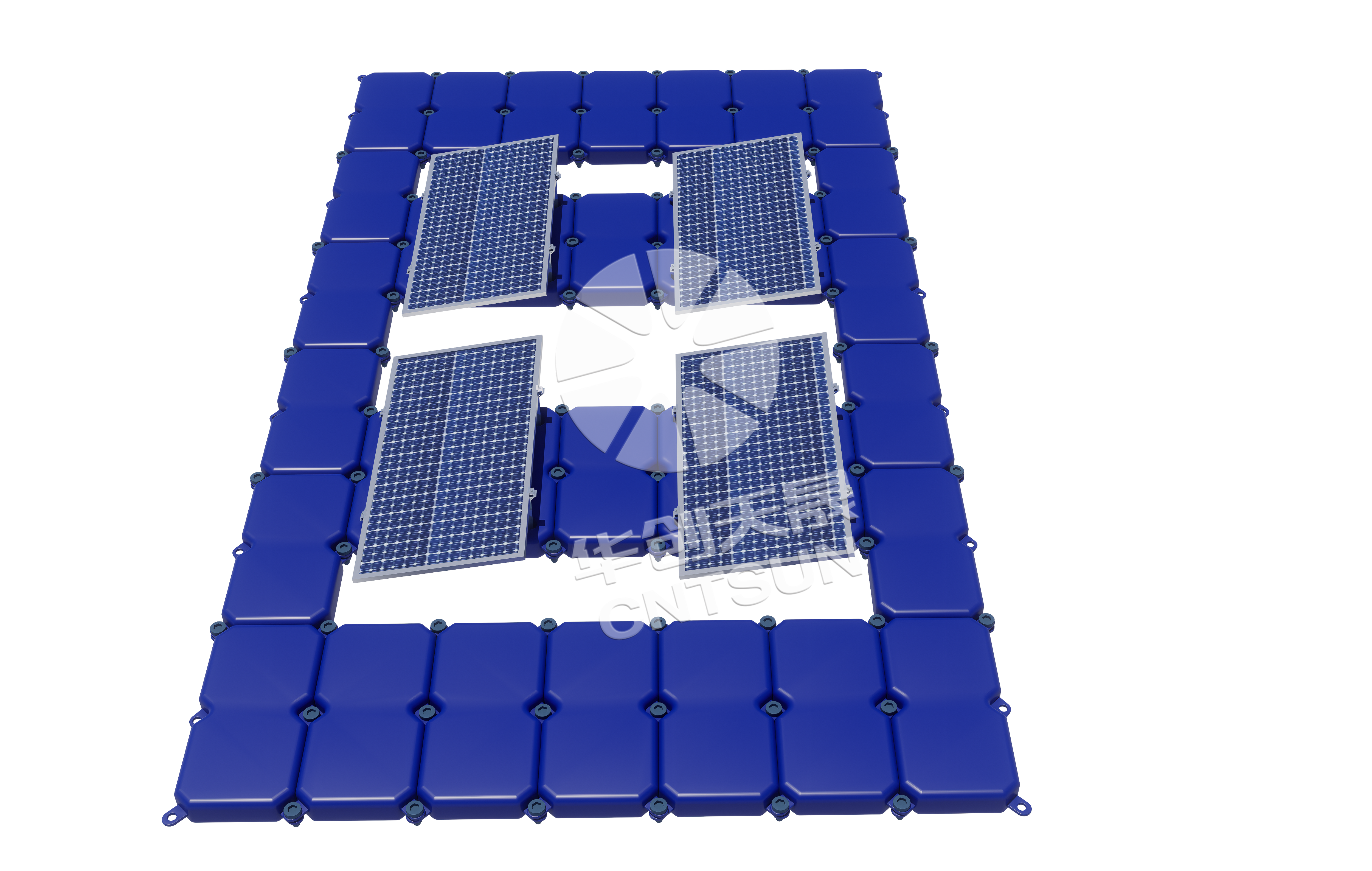 Sistema de suporte flutuante na superfície da água