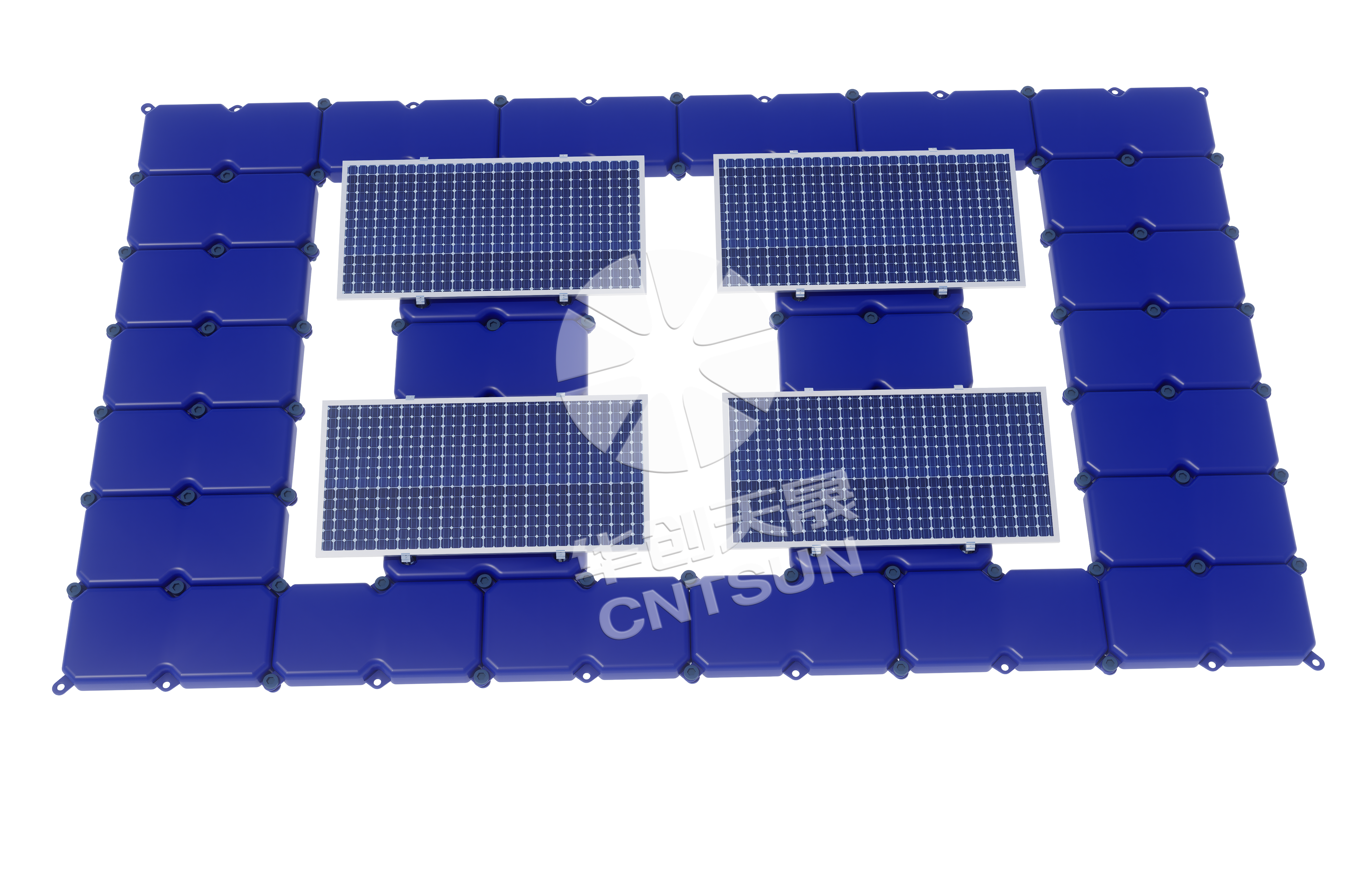 Sistema de suporte flutuante na superfície da água