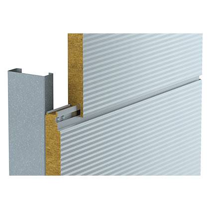 Panneau sandwich de mur rideau métallique (laine de roche)