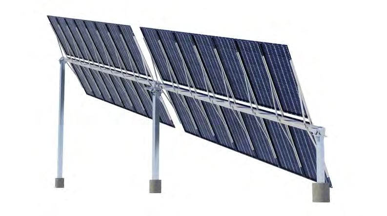 Sistema de rastreamento monopontal inclinado