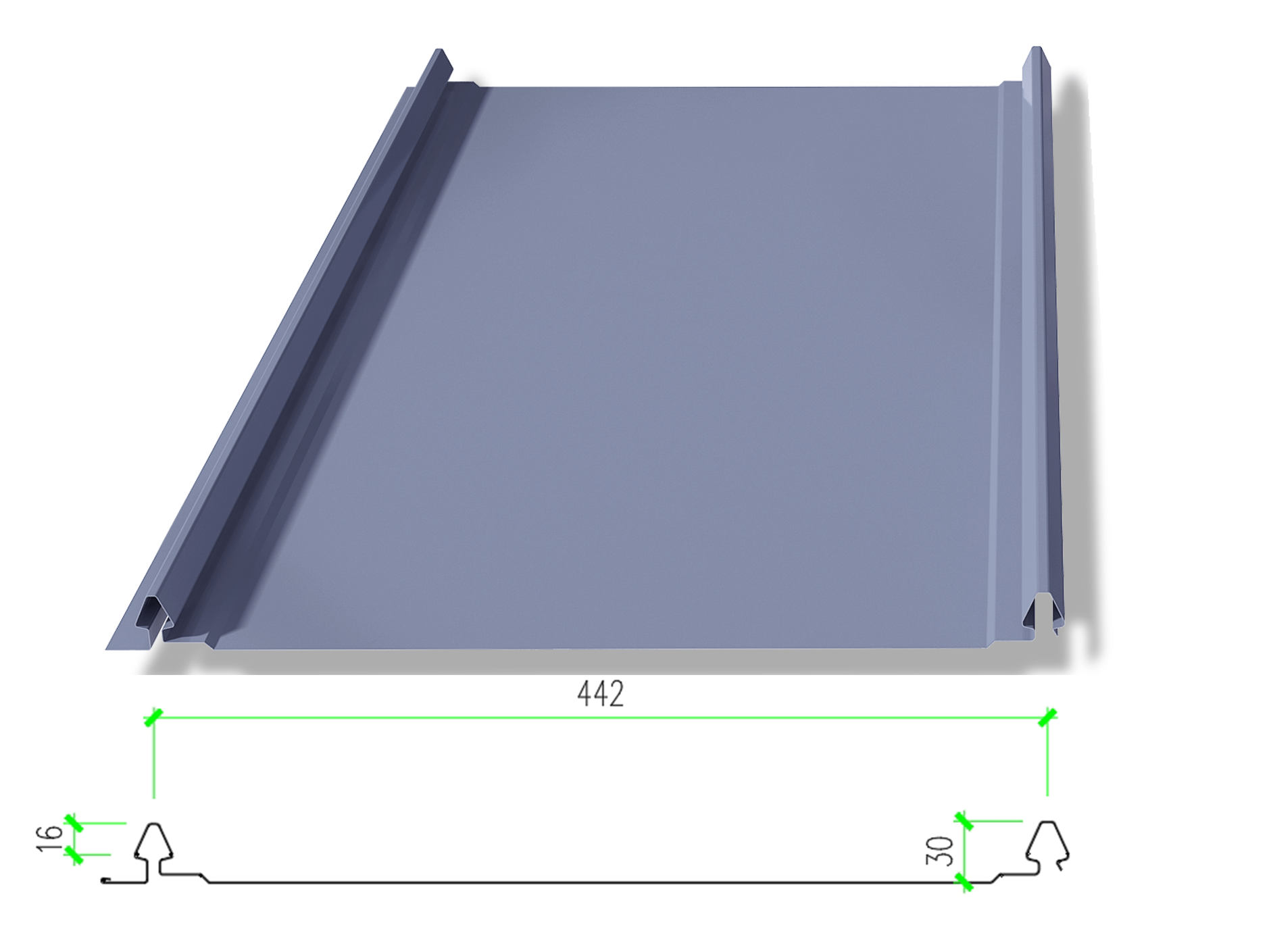 Tejas de techo metálicas de aluminio-magnesio-manganeso prefabricadas para fotovoltaica