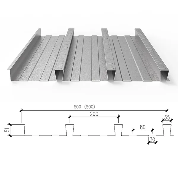 燕尾式镀锌楼承板(YX51-200-600)