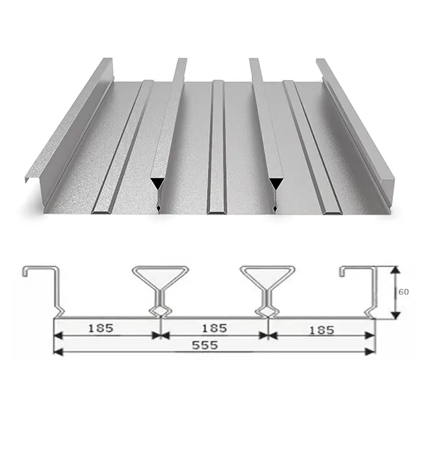 闭口式镀锌楼承板(YX65-185-555)