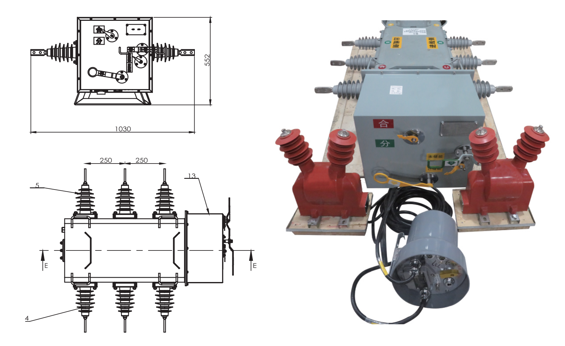 LW□-12 Integrierter Primär- und Sekundär-Mastleistungsschalter