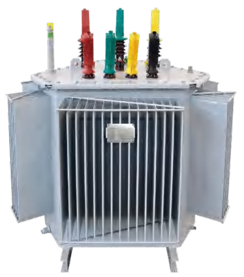 Transformador de distribuição trifásico, imerso em óleo e totalmente selado