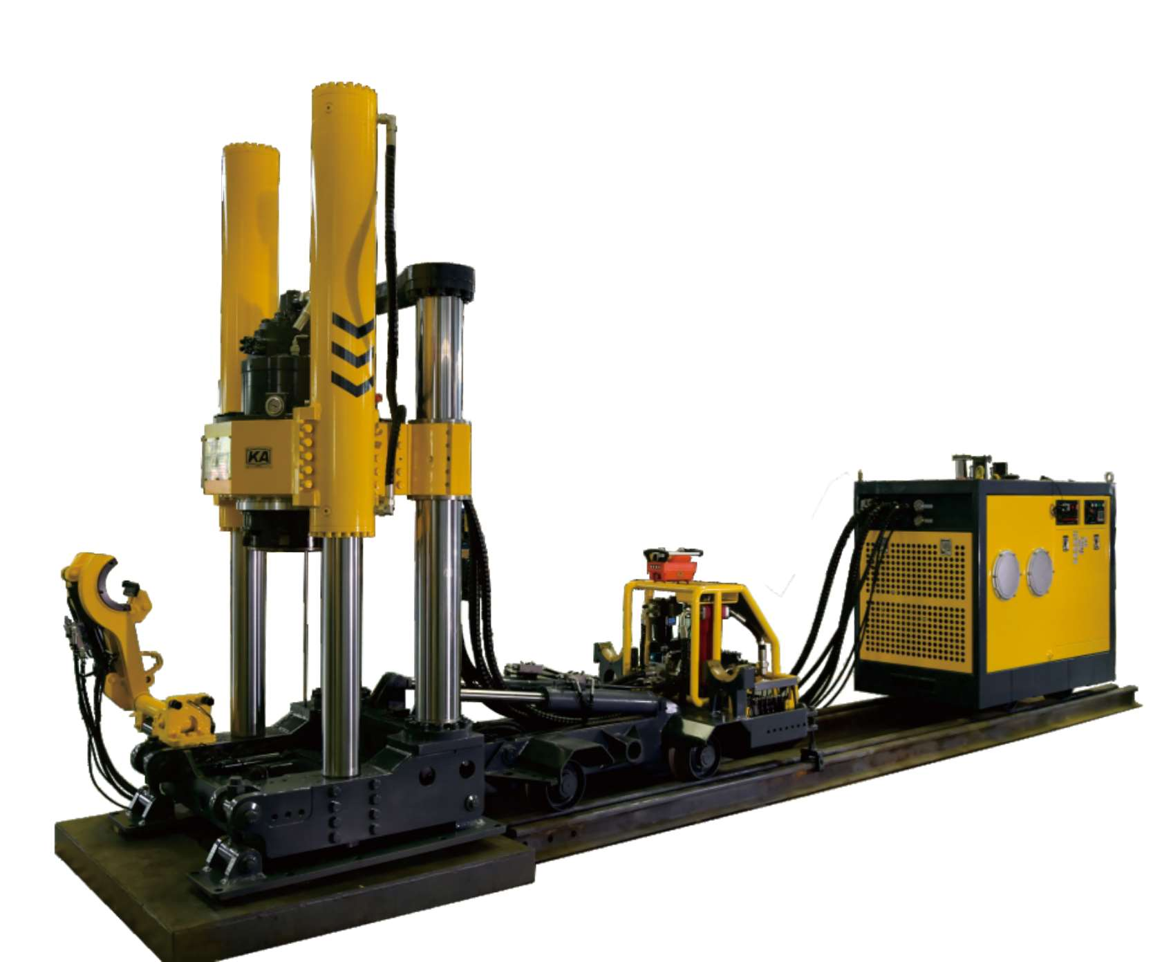 轨轮式天井钻机