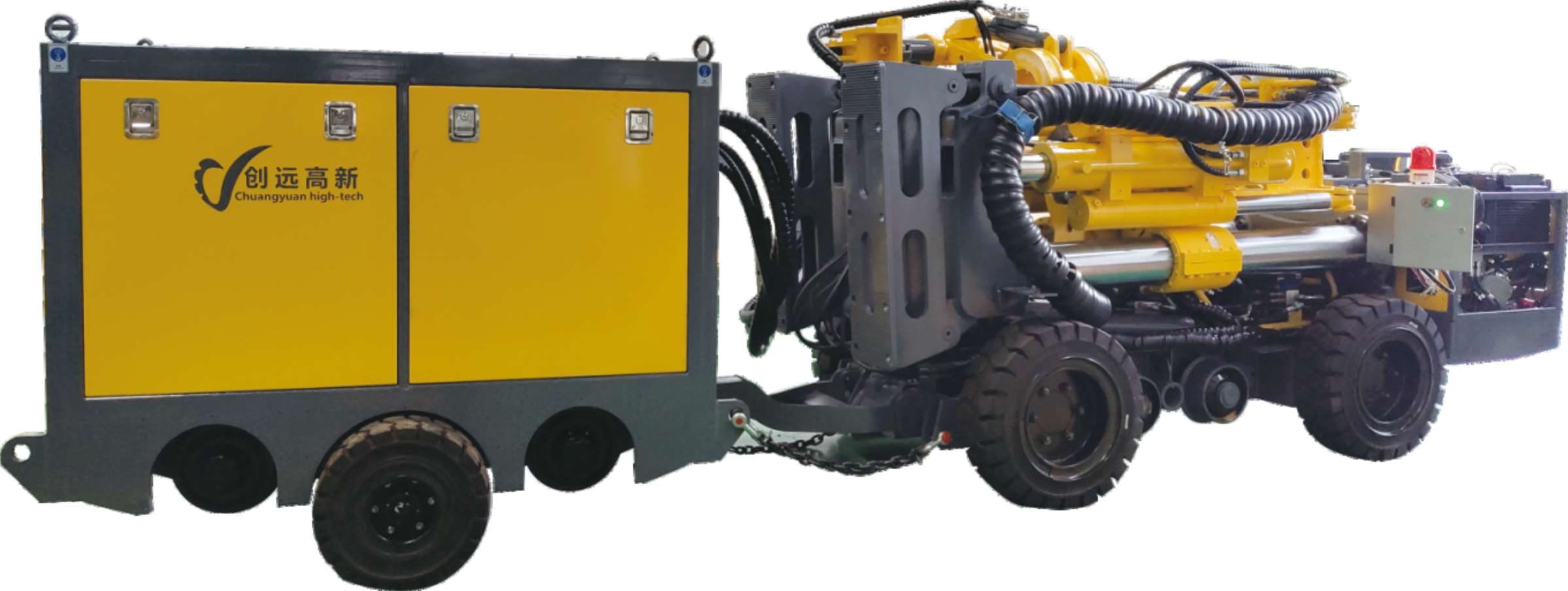 Perfuradora de Poços Verticais com Rodas de Pneu