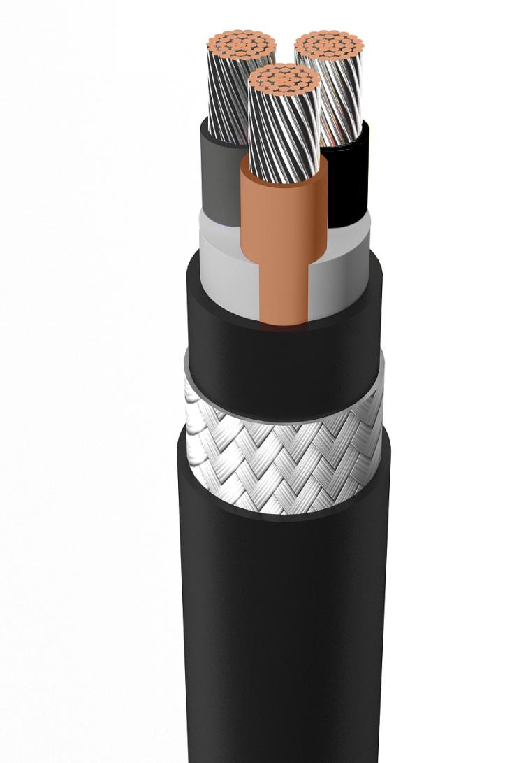 Силовой кабель низкого напряжения с изоляцией из сшитого полиэтилена, огнестойкий