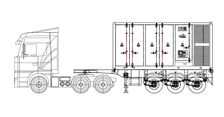 3340kWh Sistema Móvel de Armazenamento de Energia de Baixa Tensão TD-MEESS-1000kW-3340kWh-L2