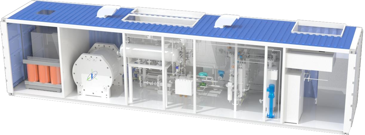 Estação Móvel de Produção de Hidrogênio em Container