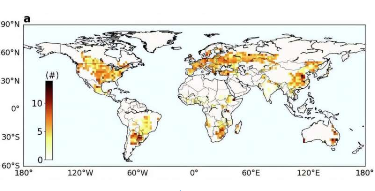 2003-2019年全球干旱发生情况。