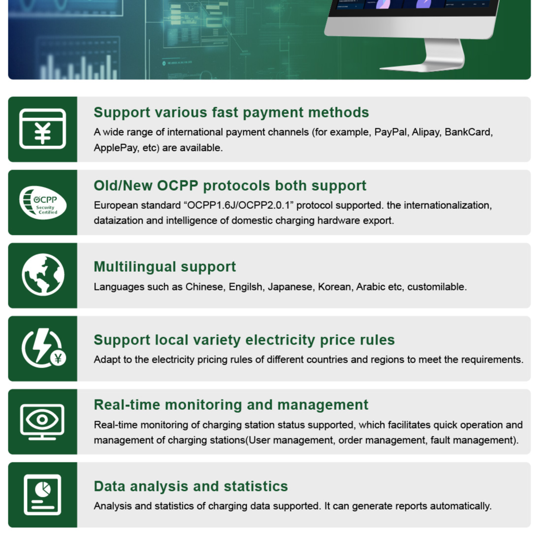 Momohuichong Intelligent Charging Management Platform