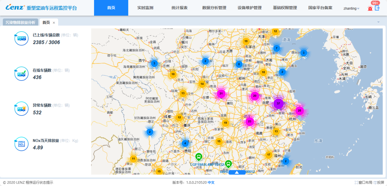 柴油车远程排放监控平台